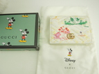グッチ 2折財布 ミッキーマウス レザー白 ディズニーコラボ ミニウォレット 美品@