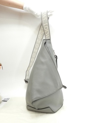 ロエベ アントン スリング レザー灰 斜掛ショルダーバッグ クロスボディバッグ 極美品@052302