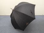 フェンディ 傘 FFロゴ ナイロン黒 アンブレラ大 雨傘 パラソル FENDI 極美品@