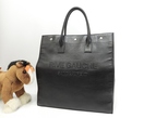 サンローラン トートバッグ リヴゴーシュ フルレザー黒 縦長メンズハンドバッグ YSL@GNR663970-0421