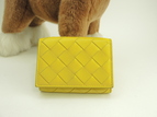 ボッテガヴェネタ ミニウォレット 中イントレチャート レザー黄 コンパクト財布@P01444702Q