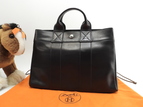エルメス トートPM フールトゥ フルレザー黒 ハンドバッグ トートバッグ 美品@□E