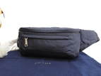 プラダ ボディバッグ ナイロン 紺 ウエストバッグ バムバッグ 美品@173