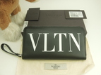 ヴァレンチノ ロングウォレット VLTN スムースレザー黒 ジップ長財布 未使用@