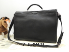 フェンディ ピーカブー大 セレリアレザー 黒 メンズハンドバッグ 両面トートバッグ 極美品@