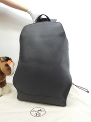 エルメス バックパック シティ エプソン紺 シルバ―金具 リュックサック 美品@C