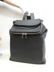 ロエベ バックパック ゴヤ レザー黒 メンズリュック ショルダーバッグにもなる 美品@591705