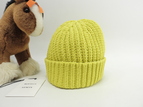 ボッテガヴェネタ 厚手ニット帽 ナイロン100% 黄 ヘッドウォーマー 帽子 未使用@
